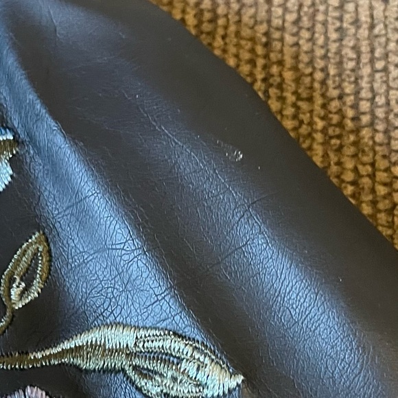 G BY GIULIANA MOTO FAUX LEATHER JACKET black - Picture 6 of 14